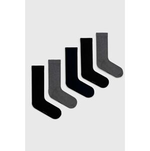 Ponožky Resteröds 5-pack pánské, černá barva