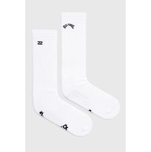 Ponožky Billabong 2-pack pánské, bílá barva