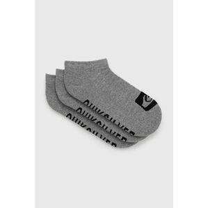 Ponožky Quiksilver ( 3-pak) pánské, šedá barva