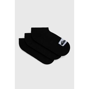 Ponožky Quiksilver ( 3-pak) pánské, černá barva