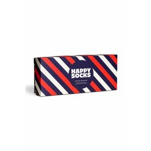 Ponožky Happy Socks 4-pack pánské, tmavomodrá barva