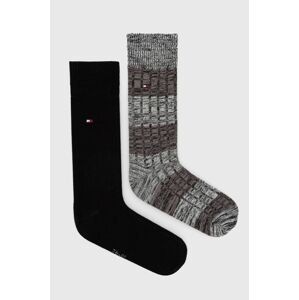 Ponožky Tommy Hilfiger (2-pak) pánské, černá barva