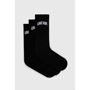Ponožky Unfair Athletics 3-pack pánské, černá barva