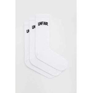 Ponožky Unfair Athletics 3-pack pánské, bílá barva