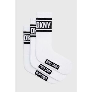 Ponožky Dkny 3-pack pánské, bílá barva