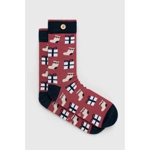 Ponožky Cabaia pánské, červená barva