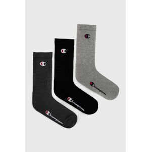 Ponožky Champion (3-pak) černá barva