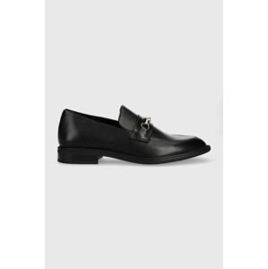 Kožené mokasíny Vagabond Shoemakers Frances 2.0 dámské, černá barva, na plochém podpatku
