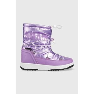 Dětské sněhule Moon Boot JR Girl Boot Met fialová barva
