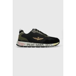 Sneakers boty Aeronautica Militare černá barva