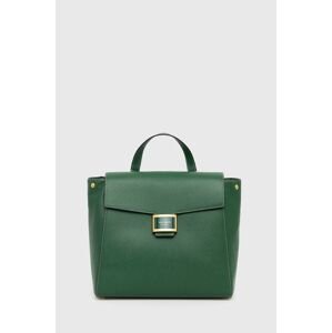 Kožený batoh Kate Spade dámský, zelená barva, malý, hladký