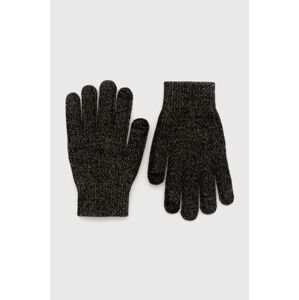rukavice Pieces dámské, černá barva
