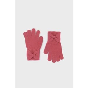 Dětské rukavice Mayoral růžová barva