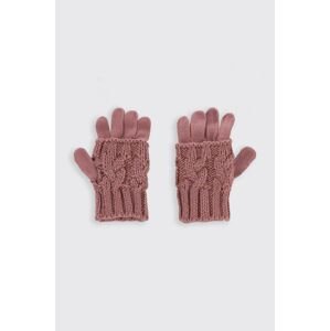 Dětské rukavice bez prstů Coccodrillo růžová barva