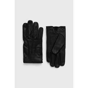 Kožené rukavice Lindbergh pánské, černá barva