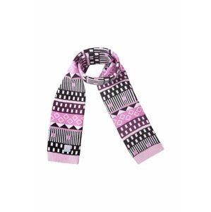 Dětský vlněný šátek Reima růžová barva, vzorovaný