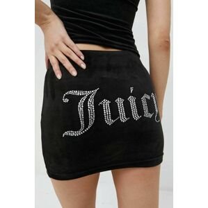 Sukně Juicy Couture Maxine černá barva, mini, pouzdrová