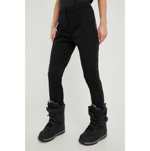 Kalhoty EA7 Emporio Armani dámské, černá barva, hladké