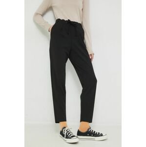 Kalhoty JDY Anna dámské, černá barva, široké, high waist