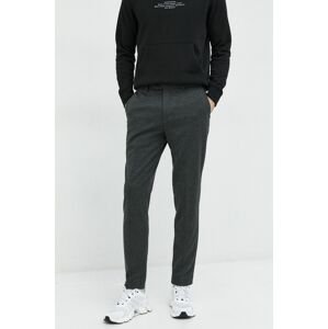 Kalhoty Premium by Jack&Jones Winter pánské, šedá barva, přiléhavé