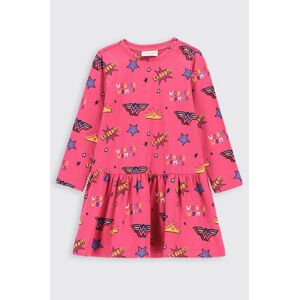 Dívčí šaty Coccodrillo růžová barva, midi