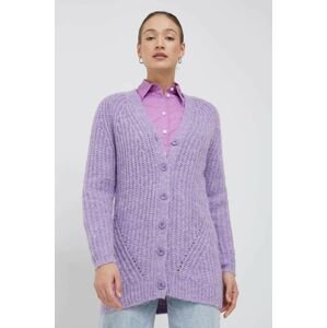 svetr s příměsí vlny Vero Moda dámský, fialová barva