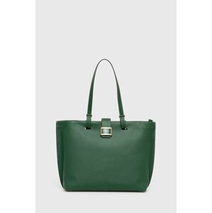 Kožená kabelka Kate Spade zelená barva