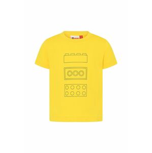 Dětské tričko s dlouhým rukávem Lego Wear žlutá barva, s potiskem