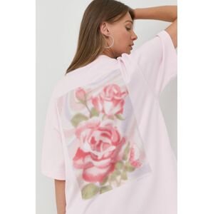 Bavlněné tričko Miss Sixty růžová barva
