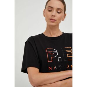 Bavlněné tričko P.E Nation černá barva