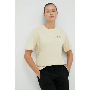 Bavlněné tričko Outhorn béžová barva