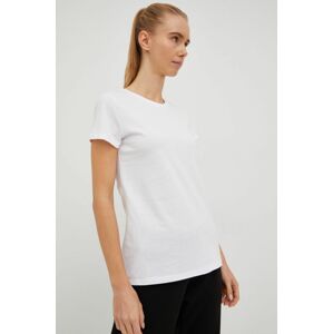 Bavlněné tričko Outhorn bílá barva