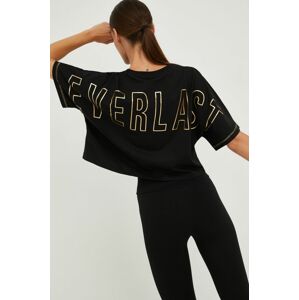 Bavlněné tričko Everlast černá barva