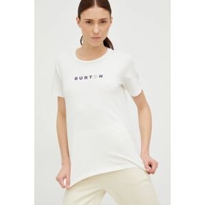 Bavlněné tričko Burton bílá barva