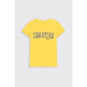 Dětské tričko Coccodrillo žlutá barva