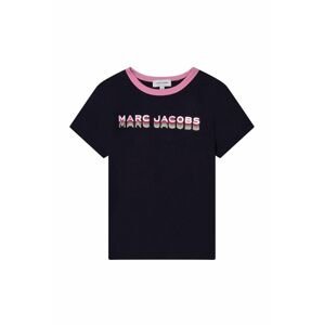 Dětské bavlněné tričko Marc Jacobs tmavomodrá barva