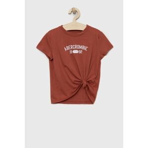 Dětské tričko Abercrombie & Fitch červená barva