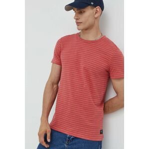Bavlněné tričko Tom Tailor červená barva