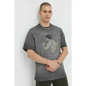 Bavlněné tričko Only & Sons šedá barva, s potiskem