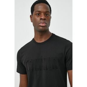 Bavlněné tričko Colmar černá barva