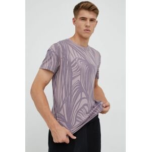 Bavlněné tričko Outhorn fialová barva