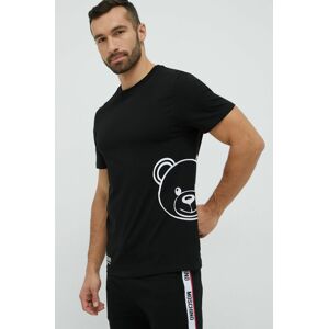 Tričko Moschino Underwear černá barva, s aplikací