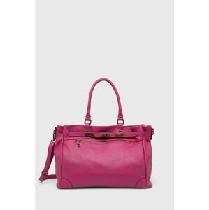 Kožená kabelka Answear Lab X limitovaná kolekce SISTERHOOD růžová barva