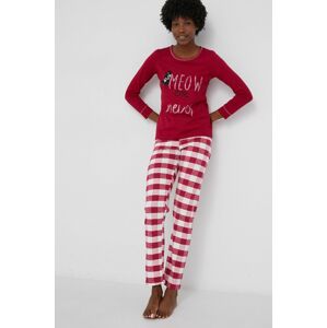 Pyžamo Answear Lab dámské, červená barva, bavlněné