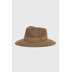 Vlněný klobouk Answear Lab hnědá barva, vlněný
