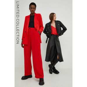 Sako a kalhoty Answear Lab červená barva