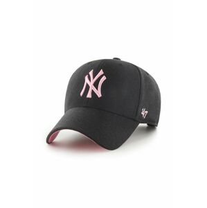 Kšiltovka 47brand Mlb New York Yankees černá barva, s aplikací