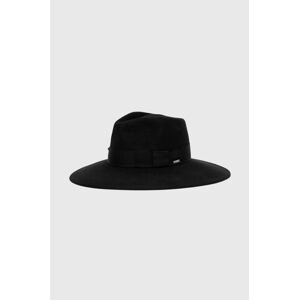 Vlněný klobouk Brixton černá barva, vlněný