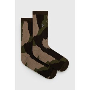 Ponožky Volcom pánské, zelená barva