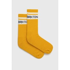 Ponožky Brixton pánské, žlutá barva
